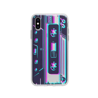 Coque Pour iPhone XS Cassette Glitché - Coque Wiqeo 10€-15€, Estelle Adam, Illustration, iPhone XS Wiqeo, Déstockeur de Coques Pour iPhone