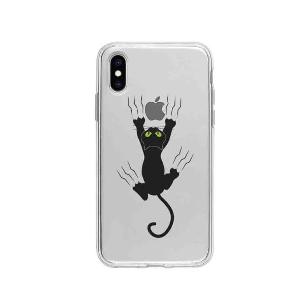 Coque Pour iPhone XS Chat Griffant - Coque Wiqeo 10€-15€, Géraud Fournier, Illustration, iPhone XS, Mignon Wiqeo, Déstockeur de Coques Pour iPhone