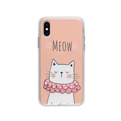 Coque Pour iPhone XS Chat Meow - Coque Wiqeo 10€-15€, Animaux, Géraud Fournier, iPhone XS, Mignon Wiqeo, Déstockeur de Coques Pour iPhone