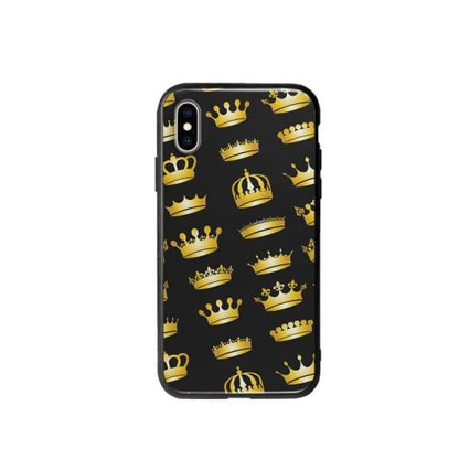 Coque Pour iPhone XS Couronnes Dorées - Coque Wiqeo 10€-15€, Estelle Adam, iPhone XS, Motif Wiqeo, Déstockeur de Coques Pour iPhone