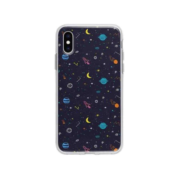 Coque Pour iPhone XS Dessin Galactique - Coque Wiqeo 10€-15€, Estelle Adam, Illustration, iPhone XS, Motif Wiqeo, Déstockeur de Coques Pour iPhone