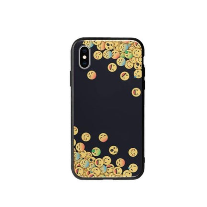 Coque Pour iPhone XS Emojis Tombants - Coque Wiqeo 10€-15€, Estelle Adam, iPhone XS, Motif Wiqeo, Déstockeur de Coques Pour iPhone