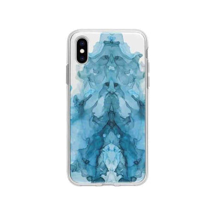 Coque Pour iPhone XS Encre Bleu - Coque Wiqeo 10€-15€, Estelle Adam, iPhone XS, Motif Wiqeo, Déstockeur de Coques Pour iPhone