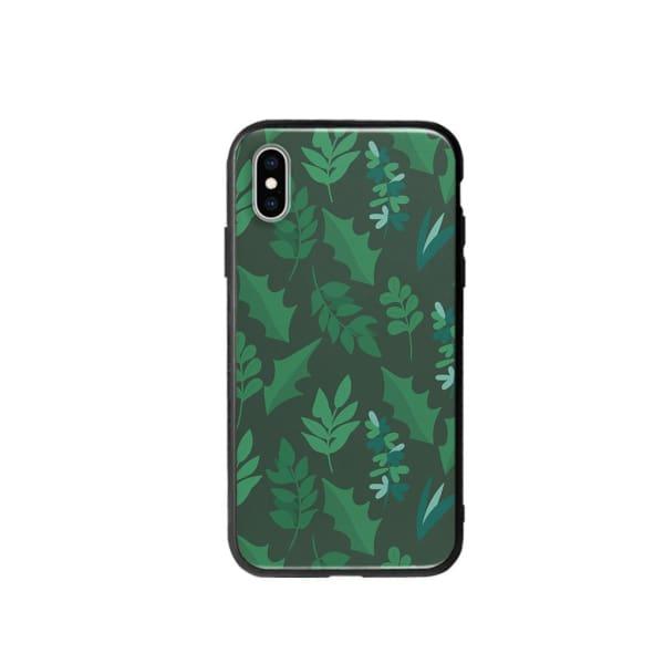 Coque Pour iPhone XS Feuilles d'hiver - Coque Wiqeo 10€-15€, Estelle Adam, Feuilles, iPhone XS, Motif Wiqeo, Déstockeur de Coques Pour iPhone