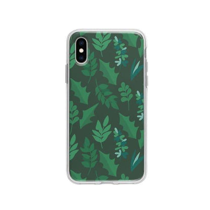 Coque Pour iPhone XS Feuilles d'hiver - Coque Wiqeo 10€-15€, Estelle Adam, Feuilles, iPhone XS, Motif Wiqeo, Déstockeur de Coques Pour iPhone