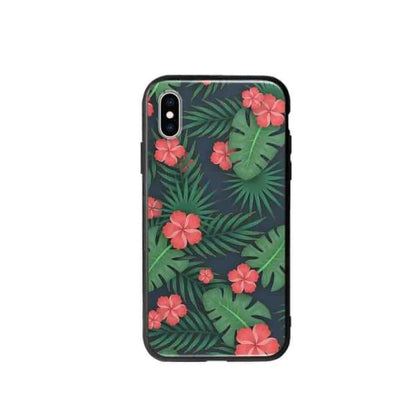 Coque Pour iPhone XS Flore Exotique - Coque Wiqeo 10€-15€, Estelle Adam, Feuilles, Fleur, iPhone XS, Motif Wiqeo, Déstockeur de Coques Pour iPhone