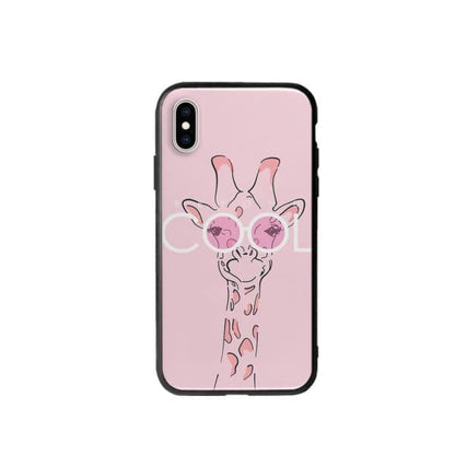 Coque Pour iPhone XS Girafe Cool - Coque Wiqeo 10€-15€, Animaux, Estelle Adam, Illustration, iPhone XS Wiqeo, Déstockeur de Coques Pour iPhone