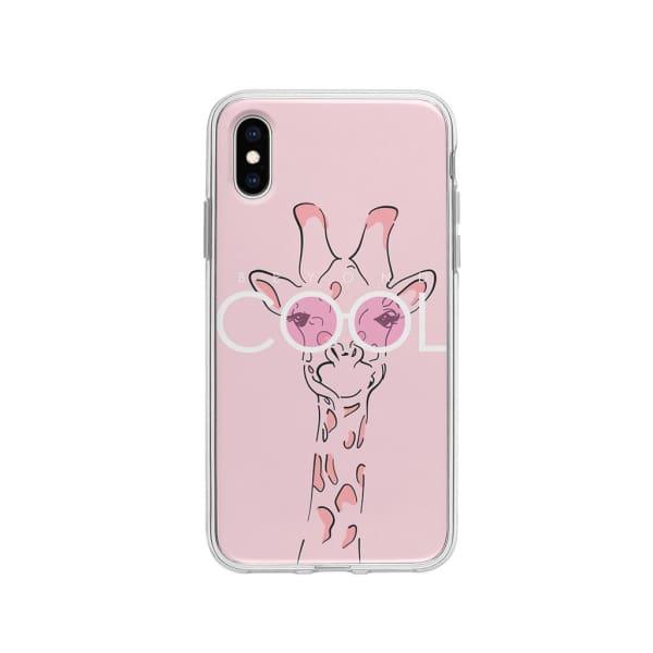 Coque Pour iPhone XS Girafe Cool - Coque Wiqeo 10€-15€, Animaux, Estelle Adam, Illustration, iPhone XS Wiqeo, Déstockeur de Coques Pour iPhone