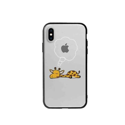 Coque Pour iPhone XS Girafe Endormie - Coque Wiqeo 10€-15€, Animaux, Estelle Adam, Illustration, iPhone XS Wiqeo, Déstockeur de Coques Pour iPhone