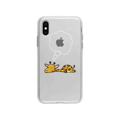 Coque Pour iPhone XS Girafe Endormie - Coque Wiqeo 10€-15€, Animaux, Estelle Adam, Illustration, iPhone XS Wiqeo, Déstockeur de Coques Pour iPhone