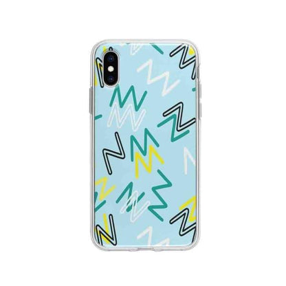 Coque Pour iPhone XS Gribouillis Géométrique - Coque Wiqeo 10€-15€, Estelle Adam, iPhone XS, Motif Wiqeo, Déstockeur de Coques Pour iPhone