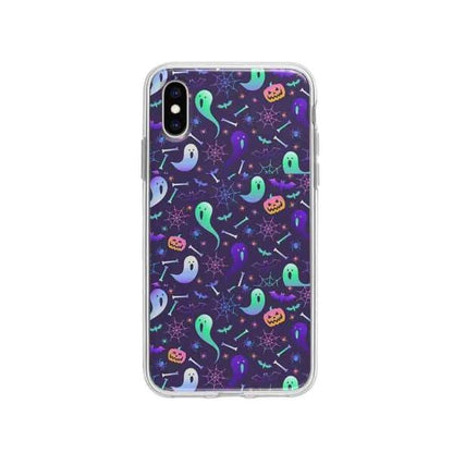 Coque Pour iPhone XS Halloween Fantôme - Coque Wiqeo 10€-15€, Estelle Adam, iPhone XS, Motif Wiqeo, Déstockeur de Coques Pour iPhone