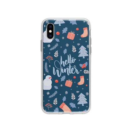 Coque Pour iPhone XS "Hello Winter" - Coque Wiqeo 10€-15€, Estelle Adam, iPhone XS, Motif Wiqeo, Déstockeur de Coques Pour iPhone