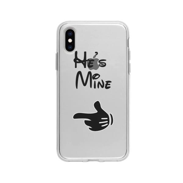 Coque Pour iPhone XS "He's Mine" - Coque Wiqeo 10€-15€, Couple, iPhone XS, Mireille Lachapelle Wiqeo, Déstockeur de Coques Pour iPhone