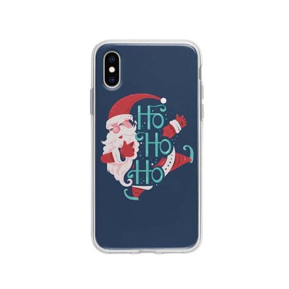 Coque Pour iPhone XS Ho Ho Ho Père Noël - Coque Wiqeo 10€-15€, Estelle Adam, iPhone XS, Motif, Noël Wiqeo, Déstockeur de Coques Pour iPhone