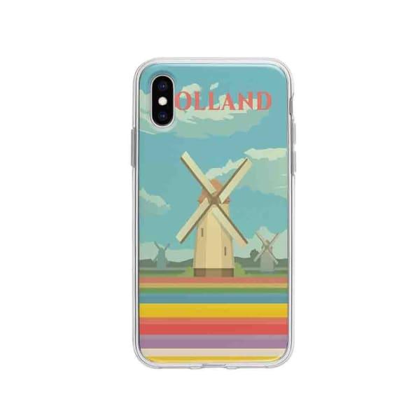 Coque Pour iPhone XS Hollande - Coque Wiqeo 10€-15€, Illustration, iPhone XS, Robert Guillory, Voyage Wiqeo, Déstockeur de Coques Pour iPhone