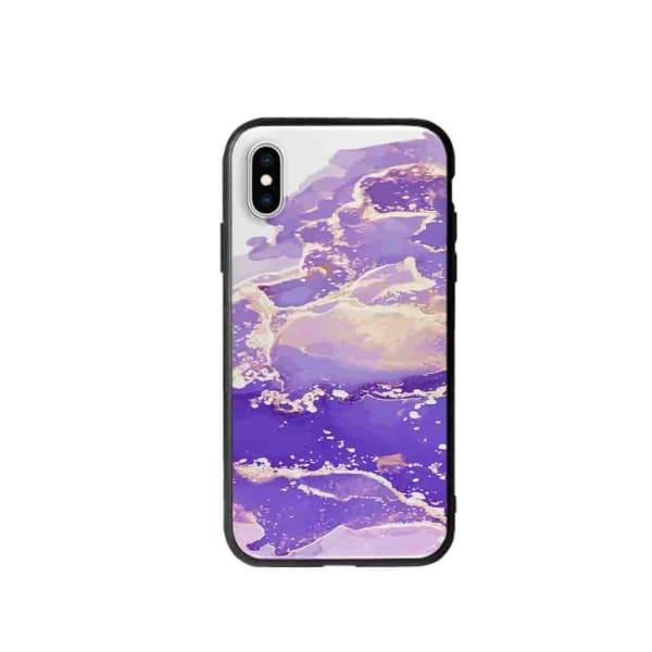 Coque Pour iPhone XS Liquide Mauve - Coque Wiqeo 10€-15€, Estelle Adam, iPhone XS, Motif Wiqeo, Déstockeur de Coques Pour iPhone