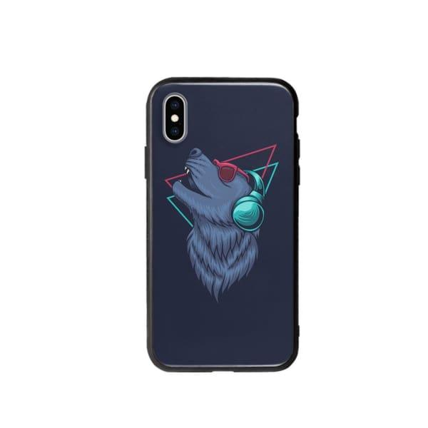 Coque Pour iPhone XS Loup Extatique - Coque Wiqeo 10€-15€, Estelle Adam, Illustration, iPhone XS, Motif Wiqeo, Déstockeur de Coques Pour iPhone