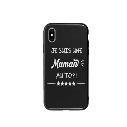 Coque Pour iPhone XS "Maman au Top" - Coque Wiqeo 10€-15€, Géraud Fournier, iPhone XS, Mignon Wiqeo, Déstockeur de Coques Pour iPhone