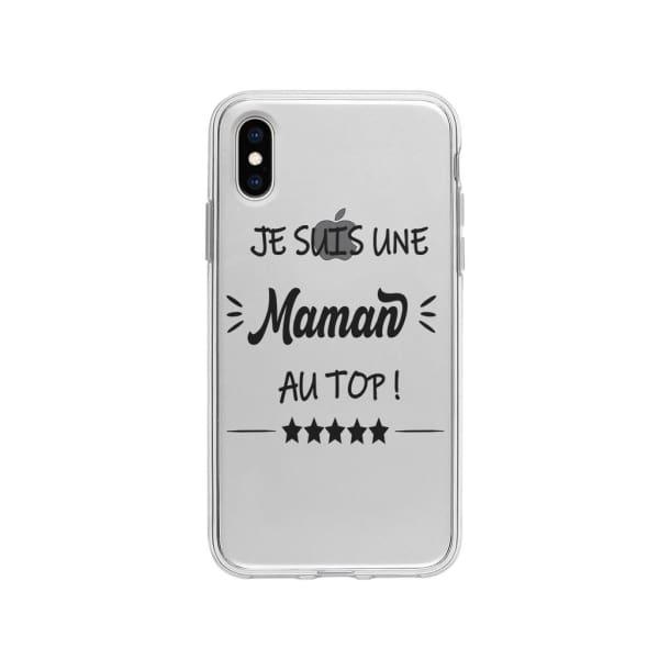 Coque Pour iPhone XS "Maman au Top" - Coque Wiqeo 10€-15€, Géraud Fournier, iPhone XS, Mignon Wiqeo, Déstockeur de Coques Pour iPhone