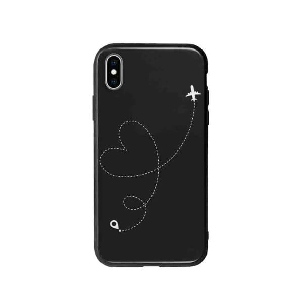 Coque Pour iPhone XS Max Avion Cœur - Coque Wiqeo 10€-15€, Estelle Adam, Illustration, iPhone XS Max Wiqeo, Déstockeur de Coques Pour iPhone