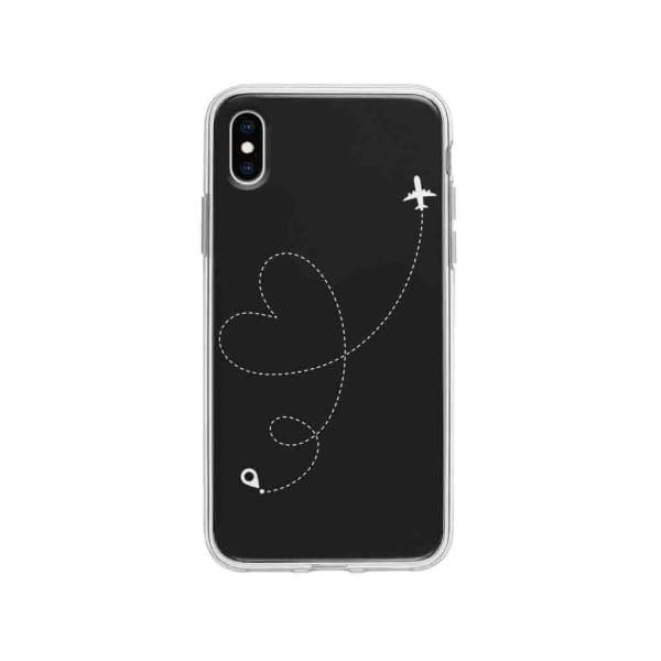 Coque Pour iPhone XS Max Avion Cœur - Coque Wiqeo 10€-15€, Estelle Adam, Illustration, iPhone XS Max Wiqeo, Déstockeur de Coques Pour iPhone