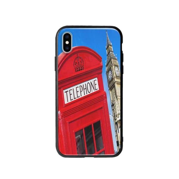 Coque Pour iPhone XS Max Cabine Téléphonique - Coque Wiqeo 10€-15€, Estelle Adam, Illustration, iPhone XS Max, U.K. Wiqeo, Déstockeur de Coques Pour iPhone