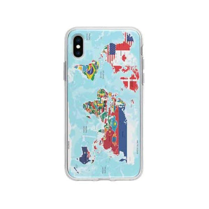 Coque Pour iPhone XS Max Carte du Monde - Coque Wiqeo 10€-15€, Estelle Adam, Illustration, iPhone XS Max Wiqeo, Déstockeur de Coques Pour iPhone