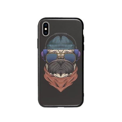 Coque Pour iPhone XS Max Chien Écouteurs - Coque Wiqeo 10€-15€, Animaux, Estelle Adam, Illustration, iPhone XS Max Wiqeo, Déstockeur de Coques Pour iPhone