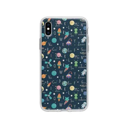 Coque Pour iPhone XS Max Espace Alphabet - Coque Wiqeo 10€-15€, Estelle Adam, Illustration, iPhone XS Max, Motif Wiqeo, Déstockeur de Coques Pour iPhone