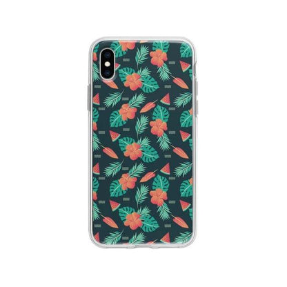 Coque Pour iPhone XS Max Été Floral - Coque Wiqeo 10€-15€, Estelle Adam, Feuilles, Fleur, iPhone XS Max, Motif Wiqeo, Déstockeur de Coques Pour iPhone