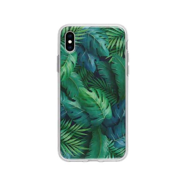 Coque Pour iPhone XS Max Feuillage Tropical - Coque Wiqeo 10€-15€, Estelle Adam, Feuilles, iPhone XS Max, Motif Wiqeo, Déstockeur de Coques Pour iPhone