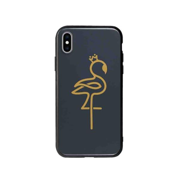 Coque Pour iPhone XS Max Flamant Rose Linéaire - Coque Wiqeo 10€-15€, Animaux, Estelle Adam, iPhone XS Max, Motif Wiqeo, Déstockeur de Coques Pour iPhone