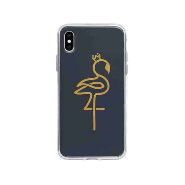 Coque Pour iPhone XS Max Flamant Rose Linéaire - Coque Wiqeo 10€-15€, Animaux, Estelle Adam, iPhone XS Max, Motif Wiqeo, Déstockeur de Coques Pour iPhone