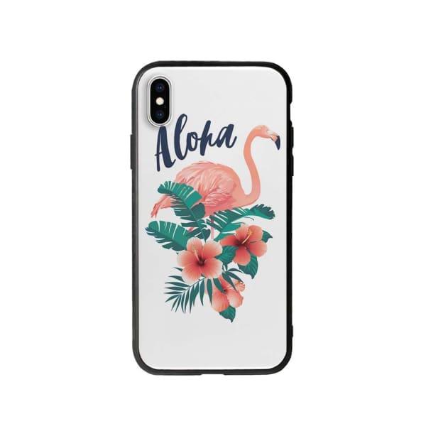 Coque Pour iPhone XS Max Flamant Rose Tropical - Coque Wiqeo 10€-15€, Estelle Adam, Feuilles, iPhone XS Max, Motif Wiqeo, Déstockeur de Coques Pour iPhone