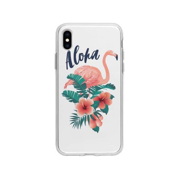 Coque Pour iPhone XS Max Flamant Rose Tropical - Coque Wiqeo 10€-15€, Estelle Adam, Feuilles, iPhone XS Max, Motif Wiqeo, Déstockeur de Coques Pour iPhone