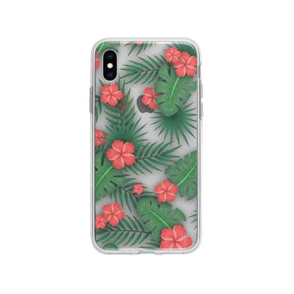 Coque Pour iPhone XS Max Flore Exotique - Coque Wiqeo 10€-15€, Estelle Adam, Feuilles, Fleur, iPhone XS Max, Motif Wiqeo, Déstockeur de Coques Pour iPhone