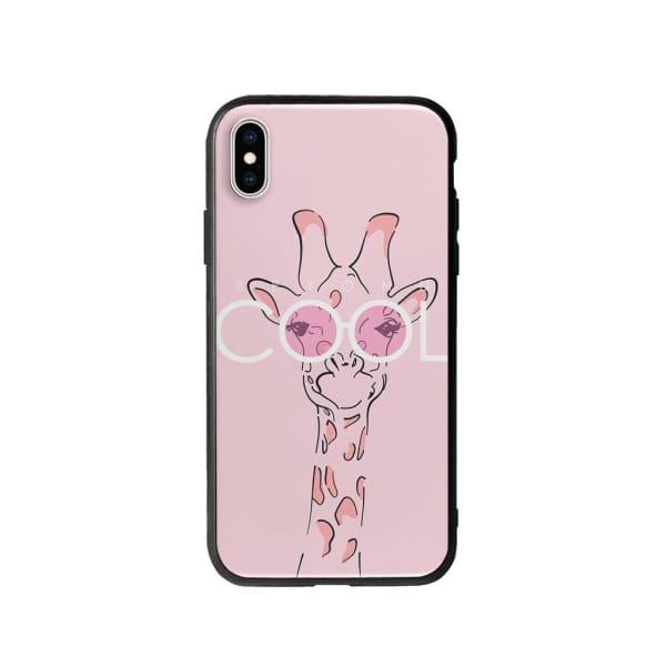 Coque Pour iPhone XS Max Girafe Cool - Coque Wiqeo 10€-15€, Animaux, Estelle Adam, Illustration, iPhone XS Max Wiqeo, Déstockeur de Coques Pour iPhone