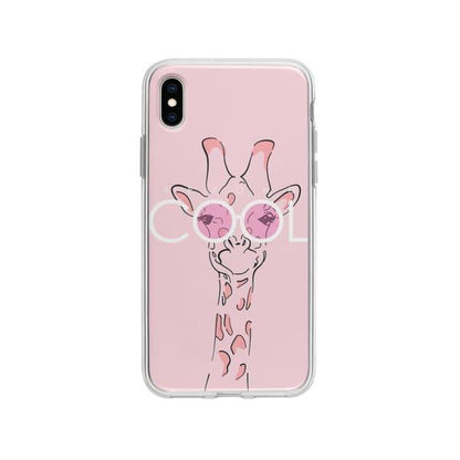 Coque Pour iPhone XS Max Girafe Cool - Coque Wiqeo 10€-15€, Animaux, Estelle Adam, Illustration, iPhone XS Max Wiqeo, Déstockeur de Coques Pour iPhone