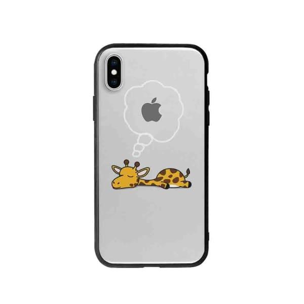 Coque Pour iPhone XS Max Girafe Endormie - Coque Wiqeo 10€-15€, Animaux, Estelle Adam, Illustration, iPhone XS Max Wiqeo, Déstockeur de Coques Pour iPhone