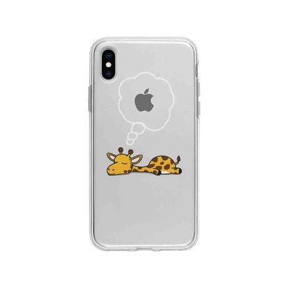 Coque Pour iPhone XS Max Girafe Endormie - Coque Wiqeo 10€-15€, Animaux, Estelle Adam, Illustration, iPhone XS Max Wiqeo, Déstockeur de Coques Pour iPhone