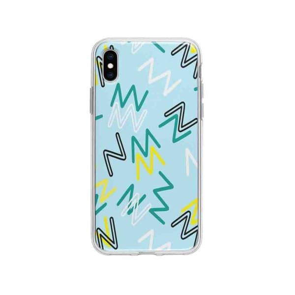 Coque Pour iPhone XS Max Gribouillis Géométrique - Coque Wiqeo 10€-15€, Estelle Adam, iPhone XS Max, Motif Wiqeo, Déstockeur de Coques Pour iPhone