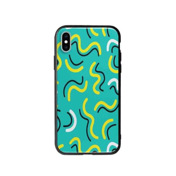 Coque Pour iPhone XS Max Griffonnages Turquois - Coque Wiqeo 10€-15€, Estelle Adam, iPhone XS Max, Motif Wiqeo, Déstockeur de Coques Pour iPhone