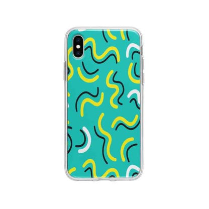 Coque Pour iPhone XS Max Griffonnages Turquois - Coque Wiqeo 10€-15€, Estelle Adam, iPhone XS Max, Motif Wiqeo, Déstockeur de Coques Pour iPhone