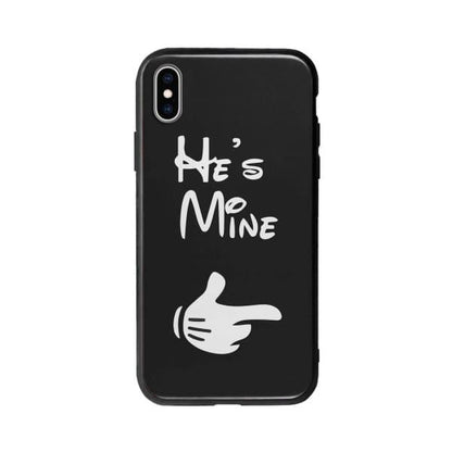 Coque Pour iPhone XS Max "He's Mine" - Coque Wiqeo 10€-15€, Couple, iPhone XS Max, Mireille Lachapelle Wiqeo, Déstockeur de Coques Pour iPhone