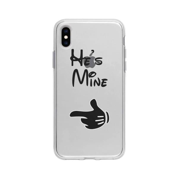 Coque Pour iPhone XS Max "He's Mine" - Coque Wiqeo 10€-15€, Couple, iPhone XS Max, Mireille Lachapelle Wiqeo, Déstockeur de Coques Pour iPhone