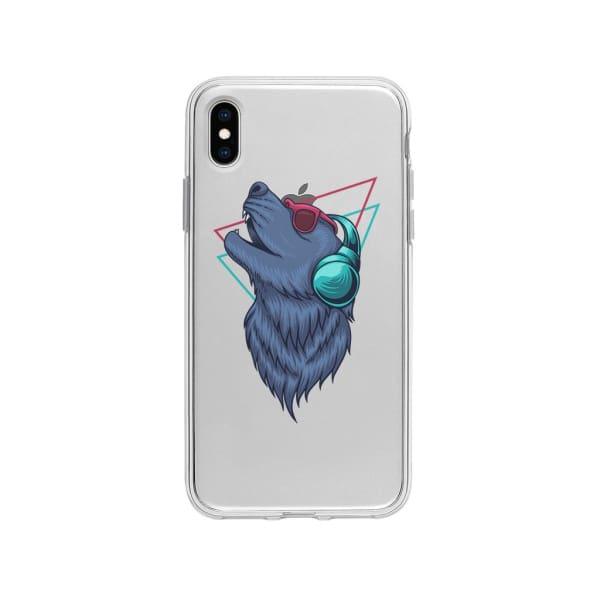 Coque Pour iPhone XS Max Loup Extatique - Coque Wiqeo 10€-15€, Estelle Adam, Illustration, iPhone XS Max, Motif Wiqeo, Déstockeur de Coques Pour iPhone