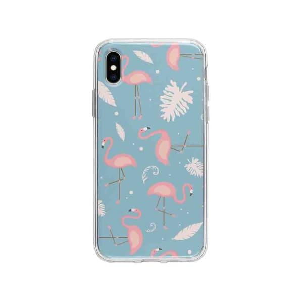 Coque Pour iPhone XS Max Motif Flamant Rose - Coque Wiqeo 10€-15€, Estelle Adam, Feuilles, iPhone XS Max, Motif Wiqeo, Déstockeur de Coques Pour iPhone