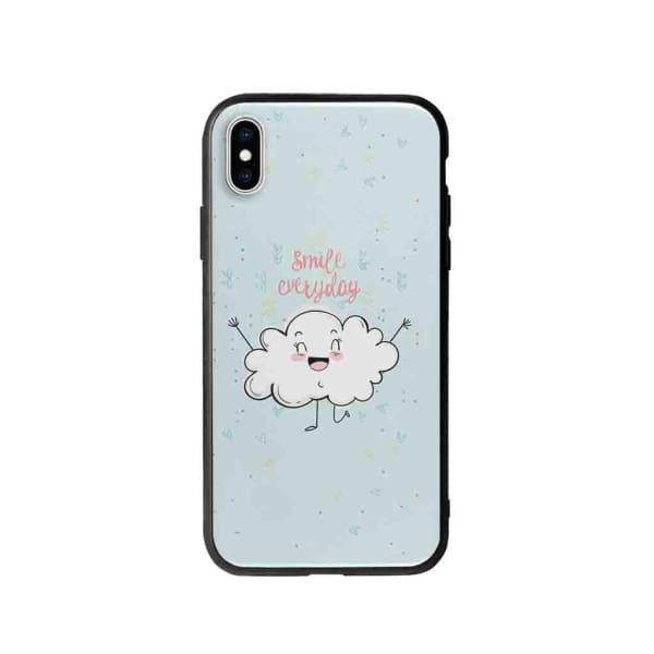 Coque Pour iPhone XS Max Nuage Souriant - Coque Wiqeo 10€-15€, Géraud Fournier, Illustration, iPhone XS Max, Mignon Wiqeo, Déstockeur de Coques Pour iPhone