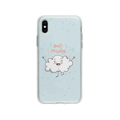 Coque Pour iPhone XS Max Nuage Souriant - Coque Wiqeo 10€-15€, Géraud Fournier, Illustration, iPhone XS Max, Mignon Wiqeo, Déstockeur de Coques Pour iPhone